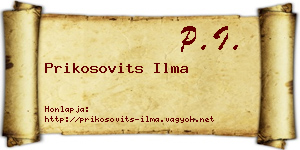 Prikosovits Ilma névjegykártya